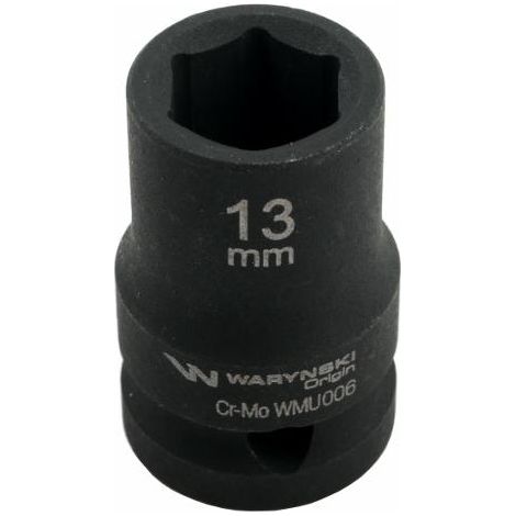 Vaso de impacto hexagonal 1/2". 13 mm. CrMo. DIN 3129. Waryński (1/4)