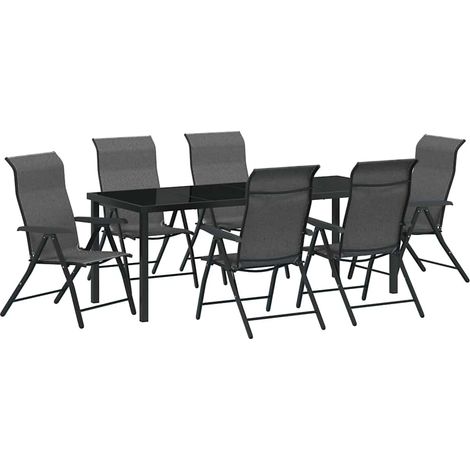 Maison Exclusive - Set da Pranzo per Giardino 7 pcs Grigio