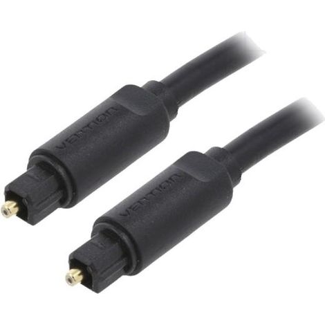 Cable- Toslink prise.de deux cotes- 5m- Plaquage- dore- noir