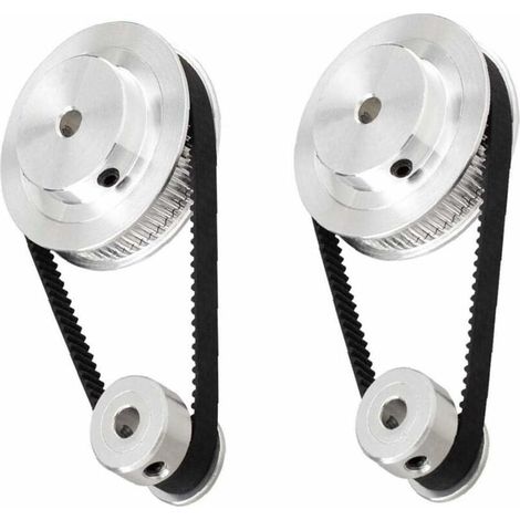 DEESSE SHOP - 2gt roue synchrone 20 60 dents alésage poulie synchrone en aluminium GT2 système de poulie de courroie de distribution (1/5)