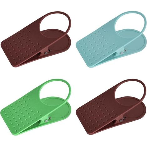 4 porte-gobelets clip plastique – côté bureau/table – tasse/eau/café – maison/bureau – design simple (1/5)