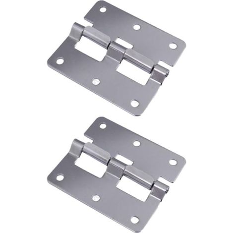Charnière de Valise Lot de 2 Pièces en Fer Argentée Pièces de Rechange pour Bagage Rigide, Surface Lisse, Effet Silencieux (1/5)