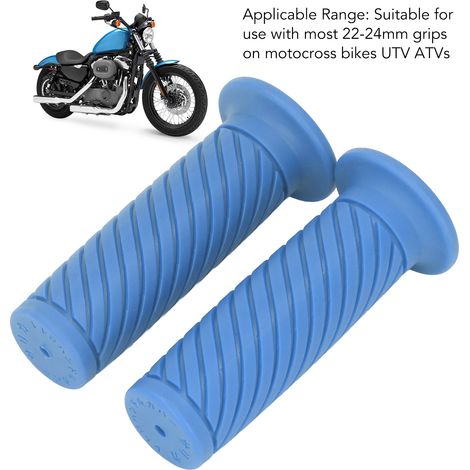 Rutschfeste TPR-Motocross-Griffe, blau – 2er-Set, 22/24 mm Durchmesser, für Motorrad, ATV, UTV – Komfort und Vibrationsdämpfung (1/5)