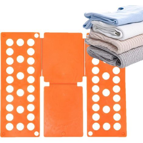 Planche À Plier Vêtements, Plieuse Linge, Plieur De Vetement Enfant Adulte, Planche De Pliages Linge pour T-Shirts Chemises Pantalons Pulls Jeans Serviettes, Aide Au Pliages Peu Encombrante (1/4)