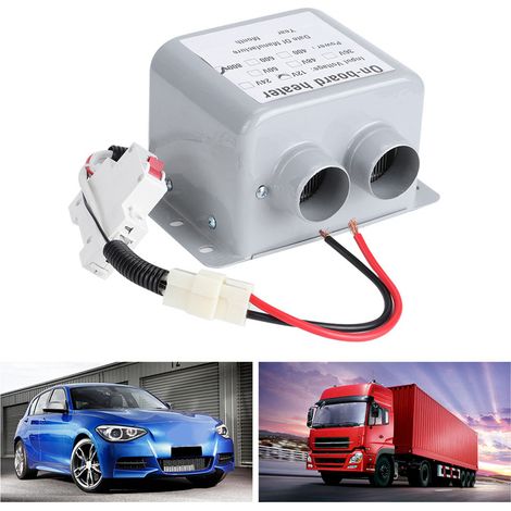 Dégivreur de pare-brise 12 V 800 W avec élimination de la buée, 2 sorties d'air, chauffage rapide en 5 secondes pour voitures, camions et poids lourds. (1/5)