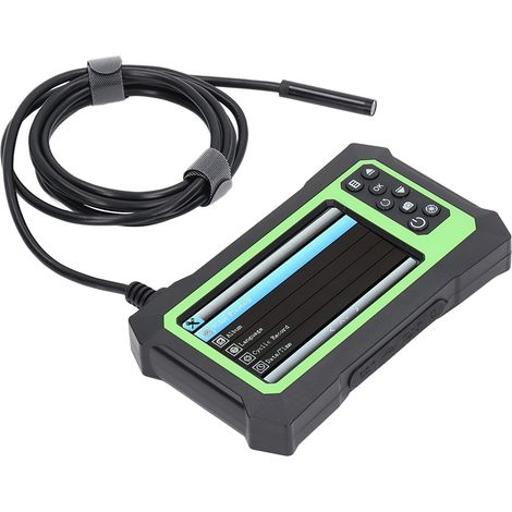 8-mm-Endoskop mit 4,3-Zoll-LCD-Bildschirm, wasserdichte Inspektionskamera (IP67), 5 m Länge, grüne Farbe (1/5)
