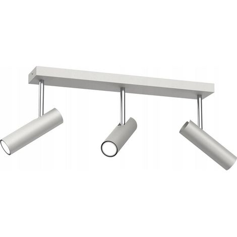 Rampe 3 spots orientables gris clair GU10 8W Axion