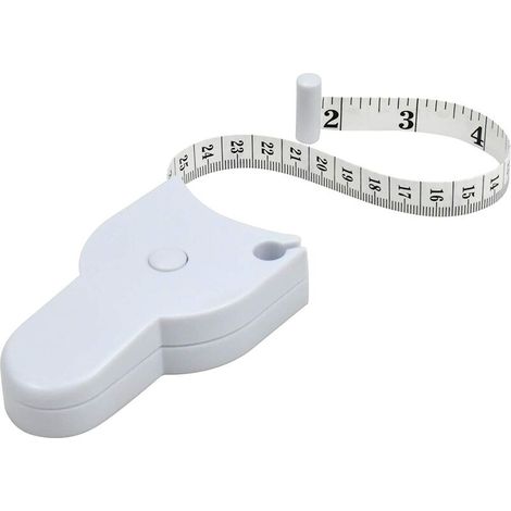 Ruban à mesurer souple rétractable 150 cm, blanc, pour couture, corps, hauteur – DELKEVIC
