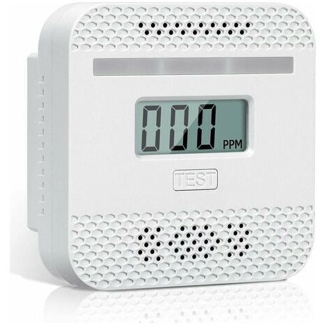 BUNTHAUS PA Détecteur de Monoxyde de Carbone, Detector Monoxide Carbon Intelligent avec l'Écran LCD, Conforme à la Norme en 50291, avec Bouton de Test et Voyant d'état LED (Mini 1PC) (1/5)
