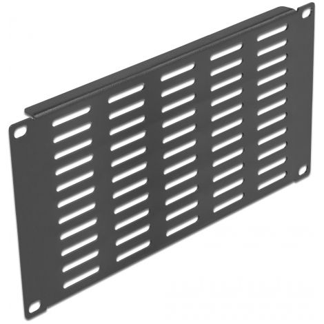 Delock Panel de gabinete de red de 10 con ranuras de ventilaciÃ³n horizontal 3U negro