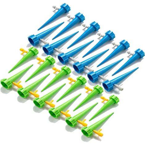 (24 pièces assorties) Kits d'arrosage automatique, arroseurs goutte à goutte, système d'arrosage automatique pour plantes d'intérieur, accessoires de jardin créatifs (1/4)