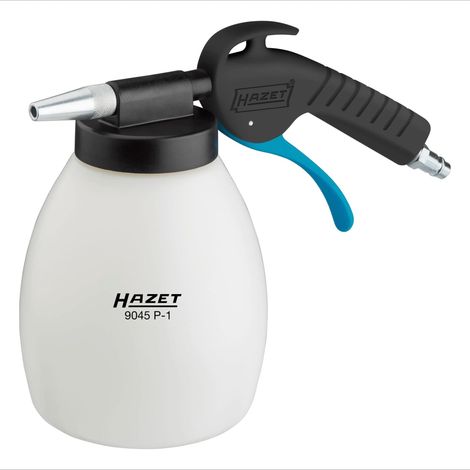 HAZET Pistola per sabbiatura a soda 9045P-1 con vari ugelli e 1 kg di sabbiante minerale impugnatura ergonomica con rapporto di trasmissione ottimizzato per una pulizia e una sverniciatura senza danni (1/4)