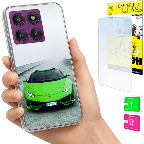 Funda para Motorola Edge 60 Pro con carcasa trasera y cristal 9H. (1/5)