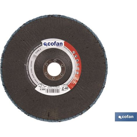 Disque laminé professionnel de 178 mm, grain 40, pour acier et acier inoxydable
