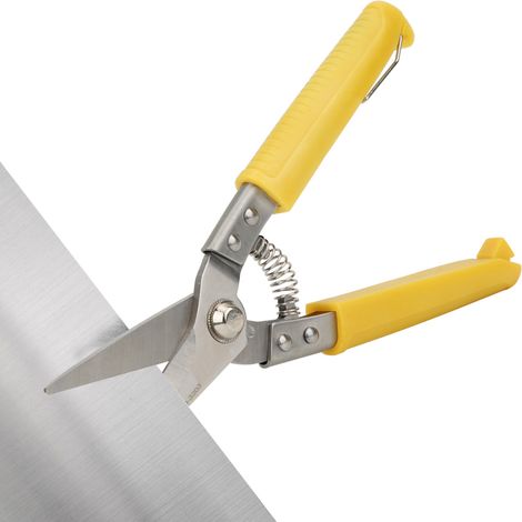 Pince multifonctionnelle d'électricien en acier inoxydable poli, à poignée jaune (tête droite) (1/5)