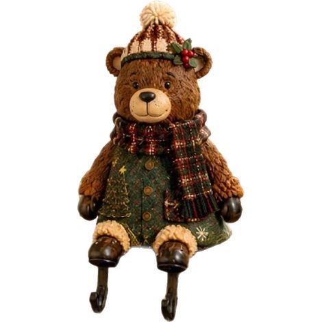 Creative New Christmas Stocking Hanger/Storage Rack/Resin Craft/Christmas Tree Decoration - Christmas Bear -
