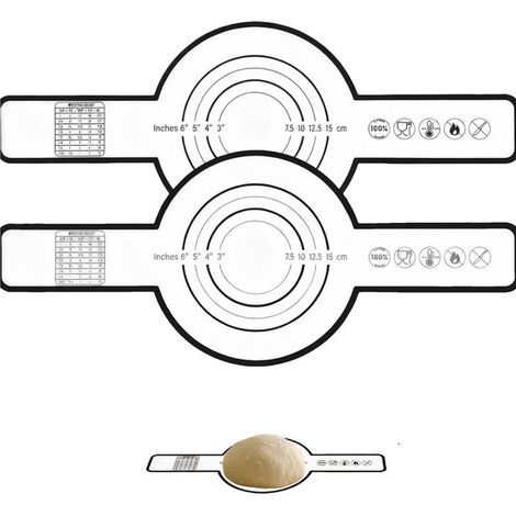 Set composto da 2 pezzi: contenitore per il pane in silicone, stampo da forno in silicone, tappetino da forno per sformati, tappetino per il pane riutilizzabile con rivestimento antiaderente e facile (1/5)