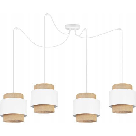 LAMPADA A SOSPENSIONE, LAMPADARIO DA SOFFITTO, PARALUME, BOHO JUTA