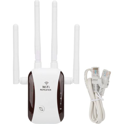 Amplificateur de signal WiFi 300Mbps 4 antennes, répéteur sans fil pour maison, bureau, hôtel, prise UK 100-240V (1/5)