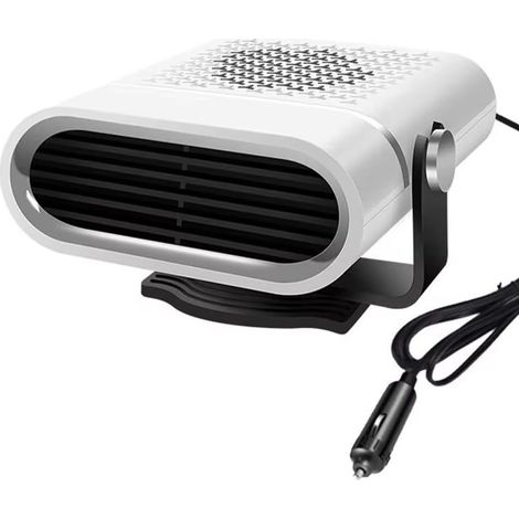 Car heater, 12V portable heater, 2-in-1 windshield defroster (heating and cooling), white (1/5)