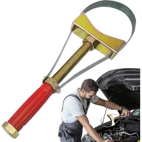 Clé à filtre huile, accessoires de réparation d'excavatrice – Outil portable réglable pour enlever le huile voiture, camion Large - (1/5)