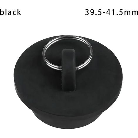 (black-39.5-41.5mm)Kitchen Sink Bathtub Drainage Stopper Bath Tub Sink Water Stopper Floor Drain Plug Round Leakage-proof Plug Bathroom Accessories (1/4)