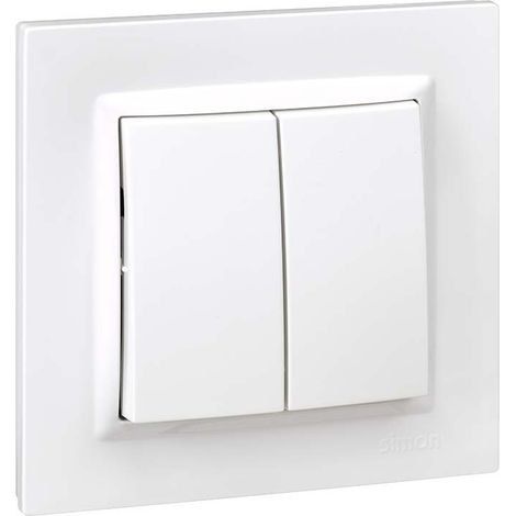 Doble conmutador simon s10 blanco