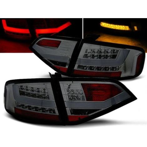 Paire de feux arriere Audi A4 B8 2008 2011 berline LED bar fume (1/2)