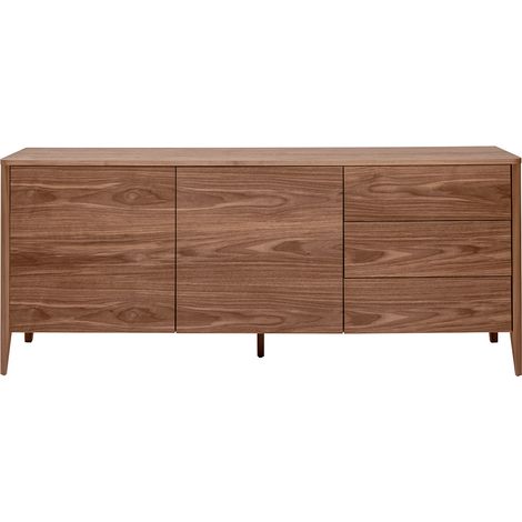 Vintage-Sideboard mit 2 Türen und 3 Schubladen Walnussfurnier B180 cm BENJA
