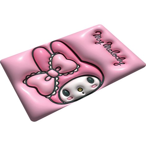 Tapis de bain 3D cartoon lapin rose, antidérapant, absorption d'eau puissante, paillasson en boue de diatomées pour salle de bain (1/5)