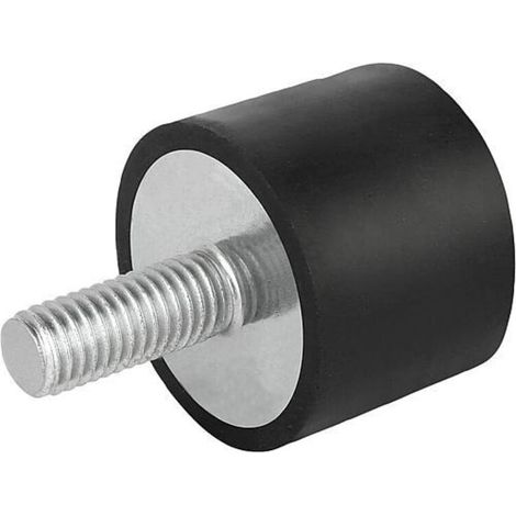 KIPP Gummipuffer Typ DS Saugfuß Außengewinde M12x37 Ø75 Stahl Elastomer (1/3)