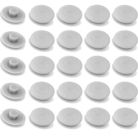 20x Cache vis hexagonal en plastique 4 x 2,7 x 11,8mm Confirmat 6 pans Meuble Capuchon Bouchon Trou Protection Universel, gris