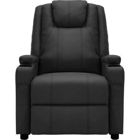 Fauteuil de massage inclinable électrique Noir Similicuir Kifa (1/5)