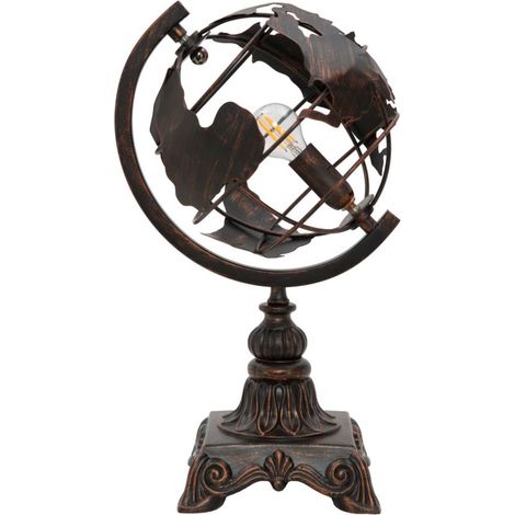Lampada da tavolo in metallo nero, 24x20x40 cm – World Industry (1/5)