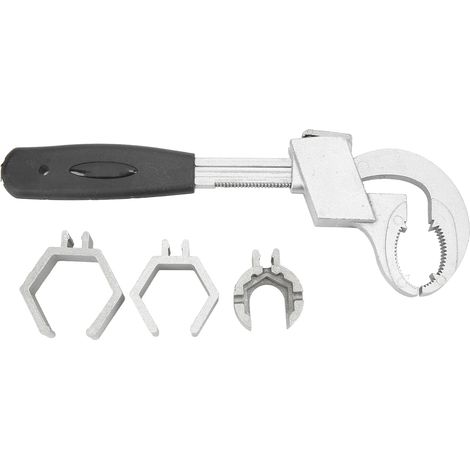 Clé multifonctionnelle pour évier, ressort réglable, grande ouverture, outil de réparation de plomberie (1/5)