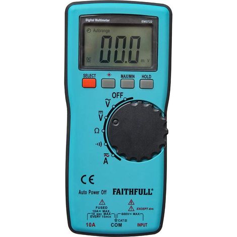 Faithfull EM3722 Auto-Range Digital Multimeter FAIDETAUTO (1/3)