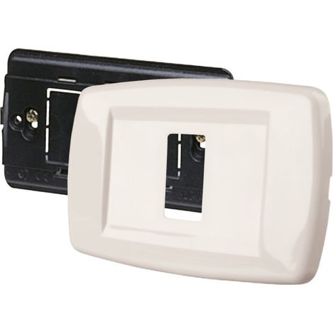 PLACCA ABS 1FORO + SUPPORTO SCATOLA RETTANGOLARE