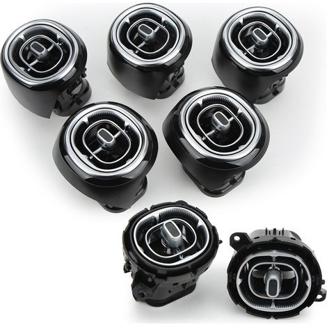 7pcs 64 Couleurs LED Turbine Aération Climatiseur Lumière Ambiance Avant Arrière Compatible C-Class W206 S206 2022+ (1/5)