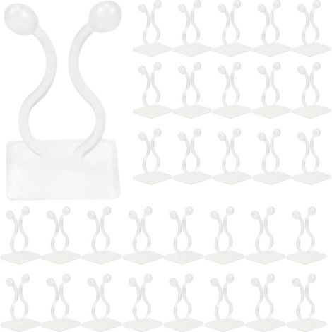 50 Stück Kletterpflanzen-Stützclips, selbstklebende Haken zur Wandmontage von Kletterpflanzen, Heimdekoration (Weiß)