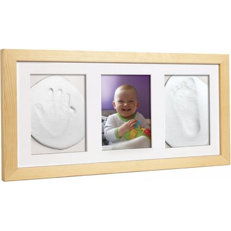 Set di stampe per neonati - Cornice con argilla naturale