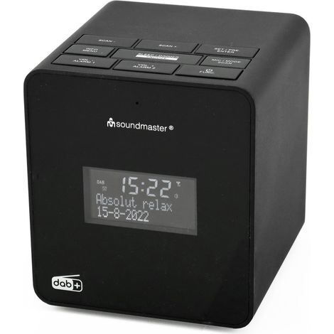 SOUNDMASTER Uhrenradio UR 109SW, AB+/UKW, mit Aufnahmefunktion, schwarz (1/4)
