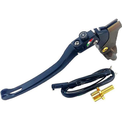 Levier de frein et d'embrayage pour câble de moto, CNC 22 mm (7/8"), universel pour Honda, Yamaha, Kawasaki, Suzuki, HPK, motos tout-terrain, quads, etc. - marron (1/5)