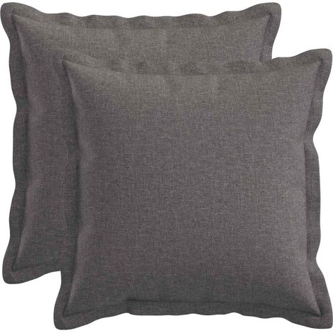 Coussin HOUTEN 2 pièces Gris clair Lin synthétique vidaXL