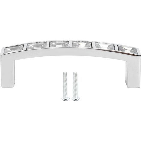 Poignée en cristal moderne simple armoire porte diamants Double trou poignée tiroir tirer. (1/5)
