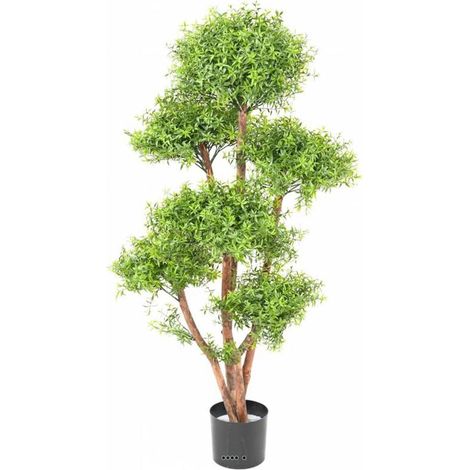 Eucalyptus artificiel en pot pour extérieur anti-UV H 130 cm Vert - dimhaut: H 130 cm - couleur: Vert