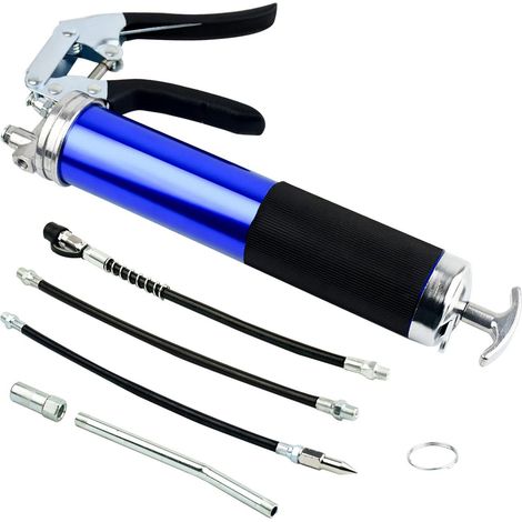 Pistolet à Graisse - 400 Cm3 - Pression Jusqu'à 7000 Psi - Poignée Pistolete - Tuyau Flexible - Pour Graissage de Rotules (1/5)
