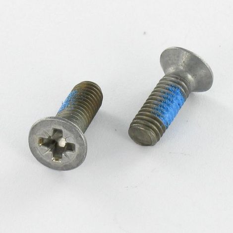 Vis métaux Tête fraisée Pozi N°2 M5X16 Acier zingué + Frein Filet-10 pièces (1/3)