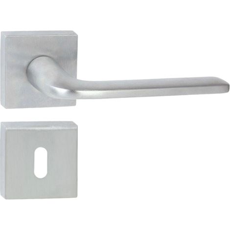 DOMINO Poignée de porte VITTORIA QR M4 BB Poignée avec rosace BB pour clé Chromé satiné (1/5)