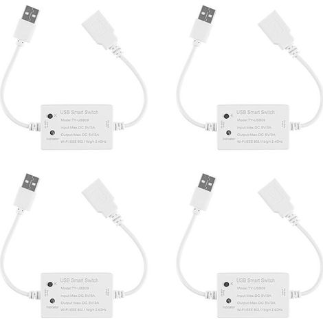 4X Tuya USB WiFi controller universal breaker timer life per dispositivi USB per Alexa Home