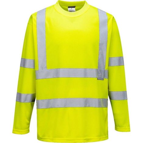 T-shirt Hivis Manches Longues Couleur : Jaune Taille M - Portwest